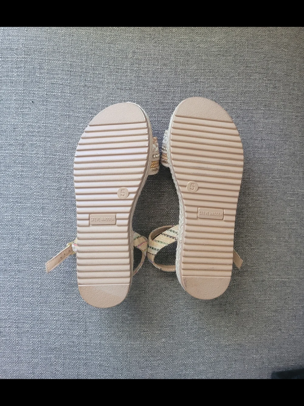 Steve Madden J-Coast Espadrille Platform Sandals Size 5